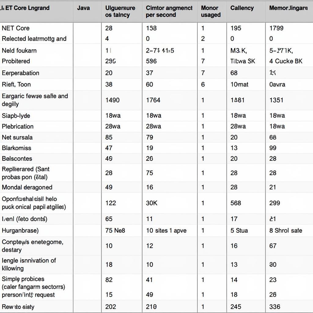 Benchmark .NET Core vs Java