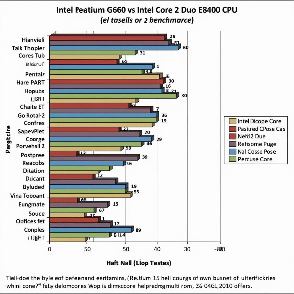 Biểu đồ so sánh hiệu năng giữa CPU G620 và E8400