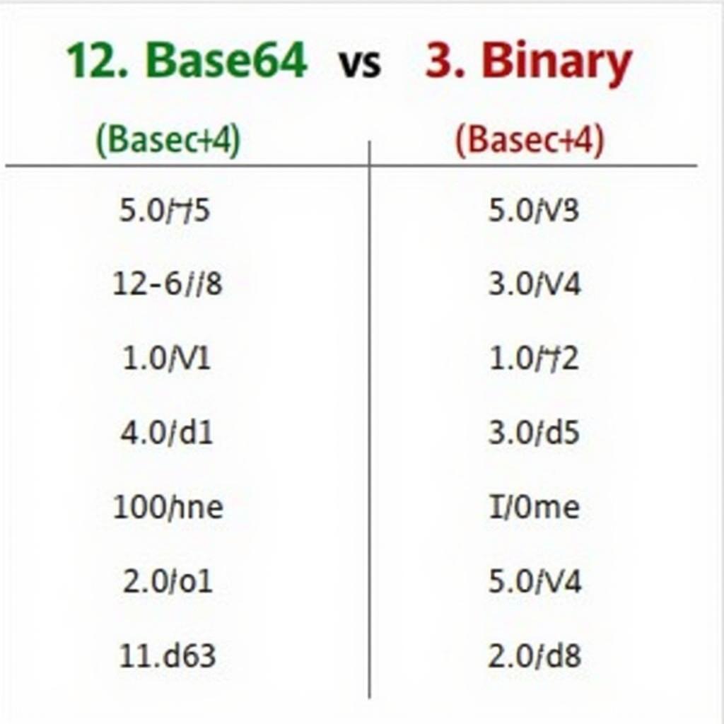 So sánh kích thước Base64 và Binary