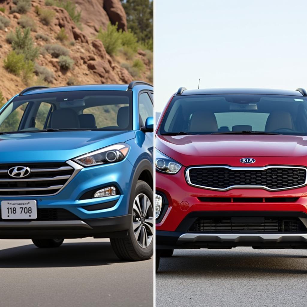 So sánh ngoại thất Hyundai Tucson và Kia Seltos