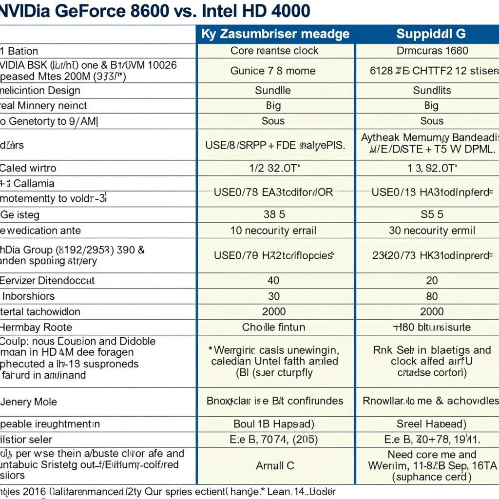 So sánh NVIDIA GeForce 8600 vs Intel HD 4000