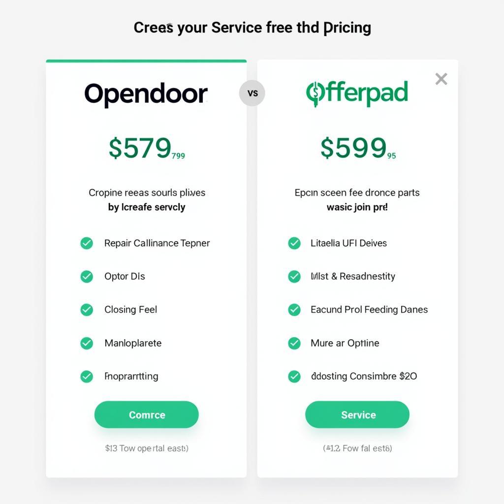 So sánh Opendoor và Offerpad về phí dịch vụ