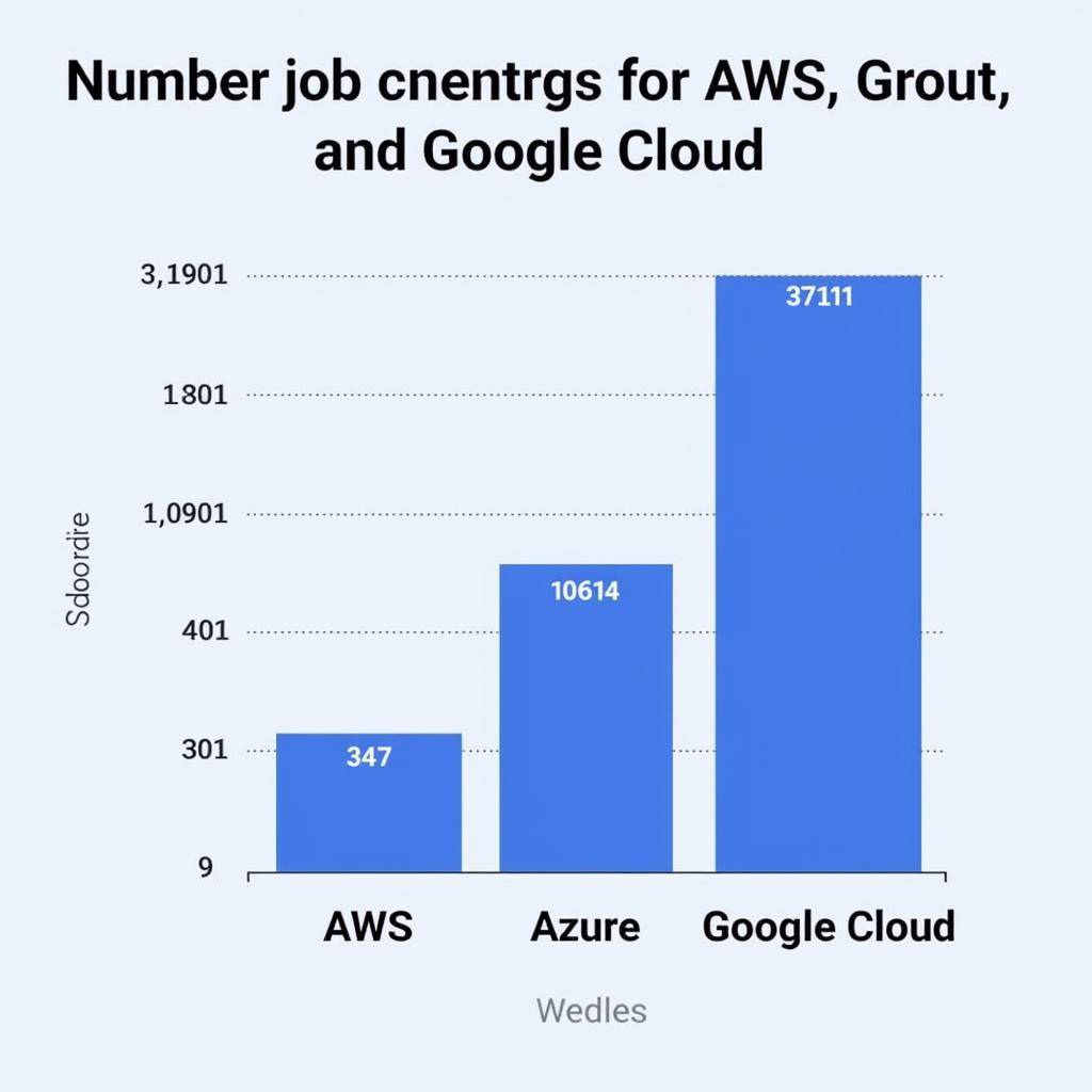 So sánh số lượng công việc AWS, Azure, Google Cloud