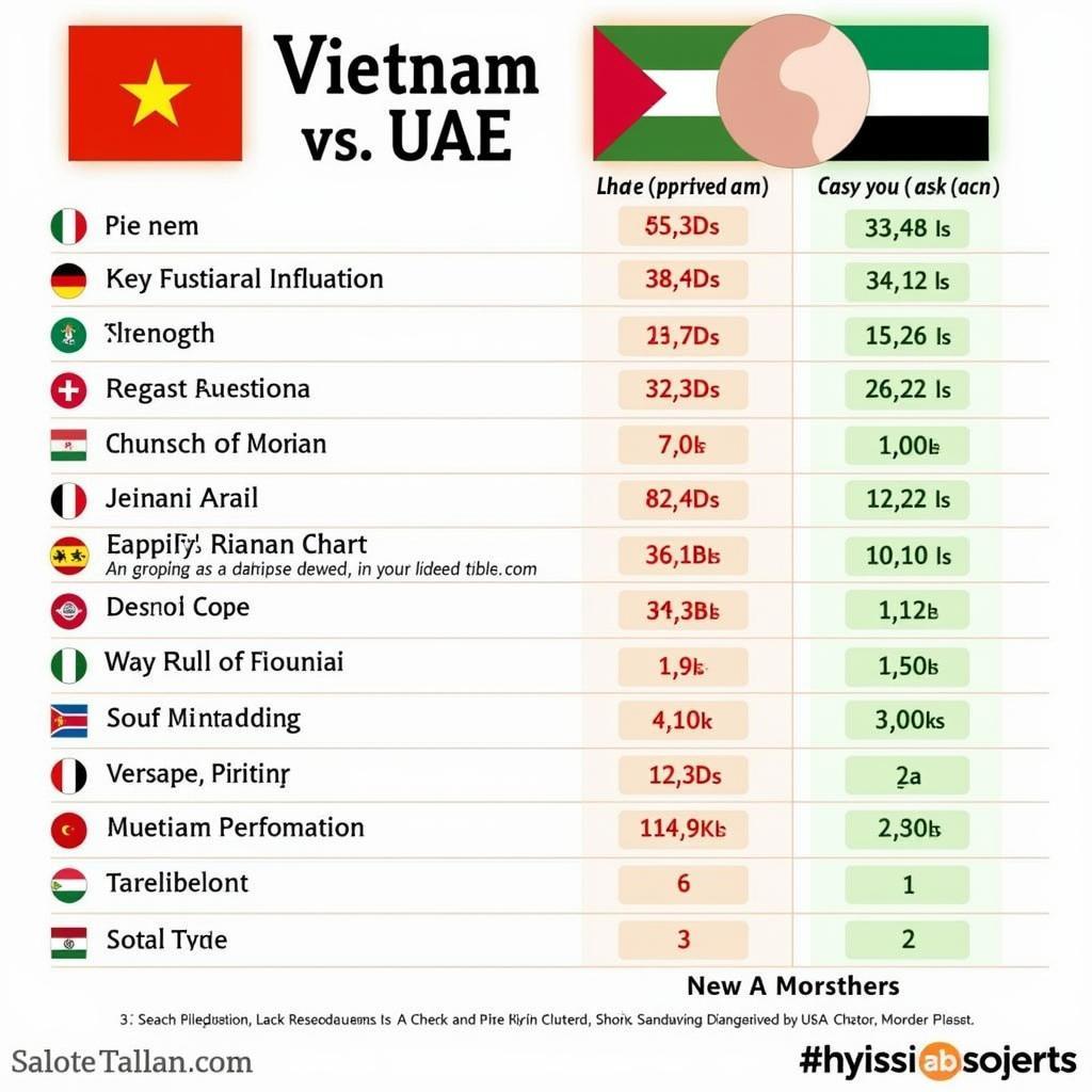 So sánh lực lượng Việt Nam và UAE