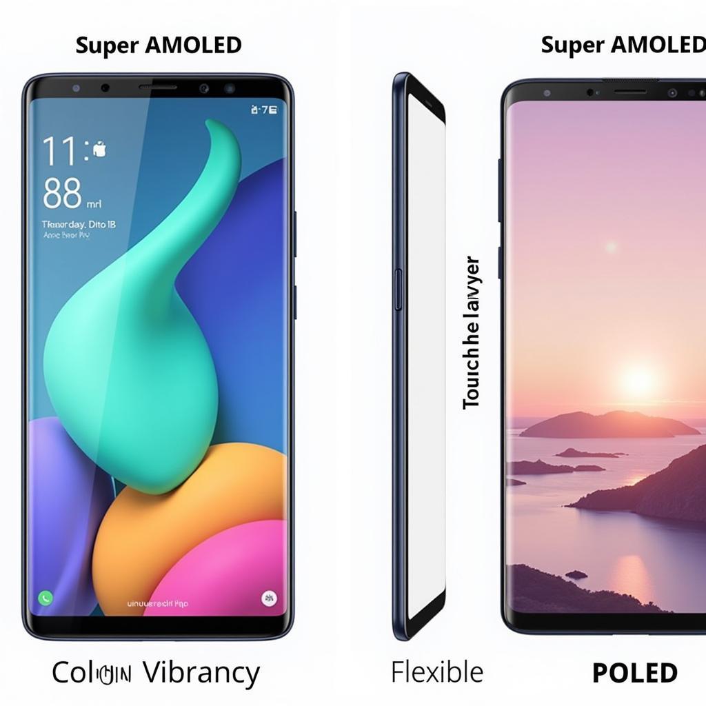 So sánh Super AMOLED và POLED