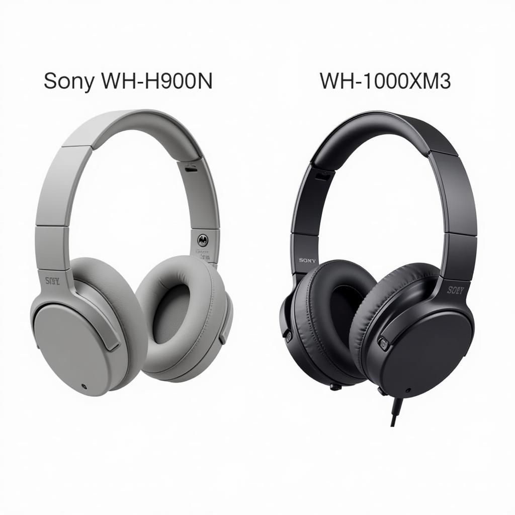 So sánh thiết kế giữa Sony WH-H900N và WH-1000XM3