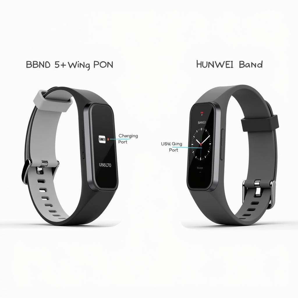 So sánh thiết kế Honor Band 5i và Huawei Band 4