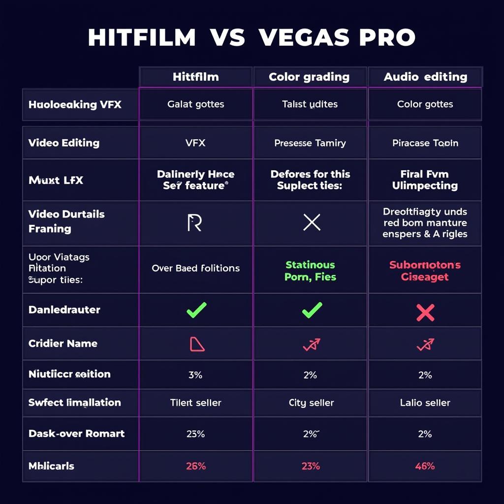 So sánh tính năng của HitFilm và Vegas Pro