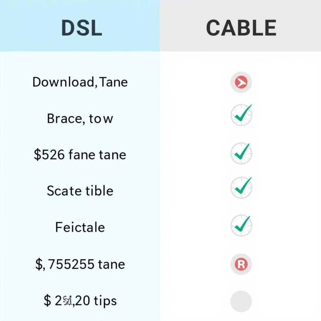 So sánh tốc độ DSL và Cable Internet