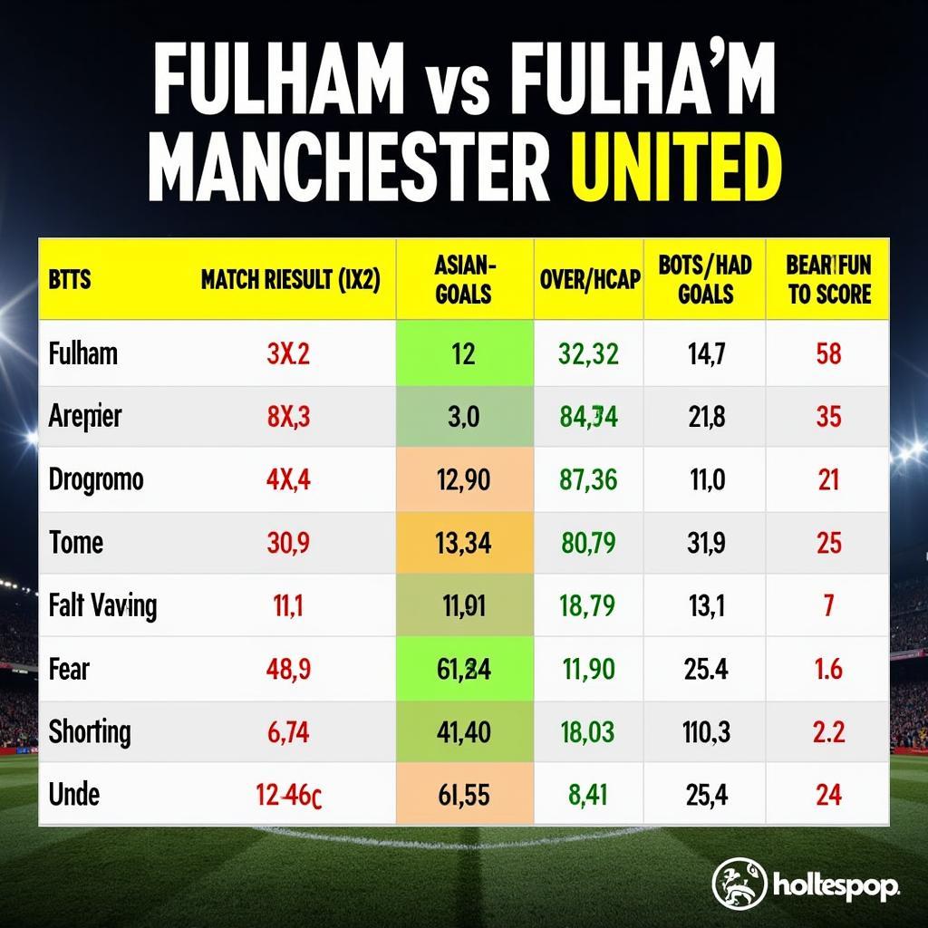 Soi Kèo Trận Đấu Fulham vs MU