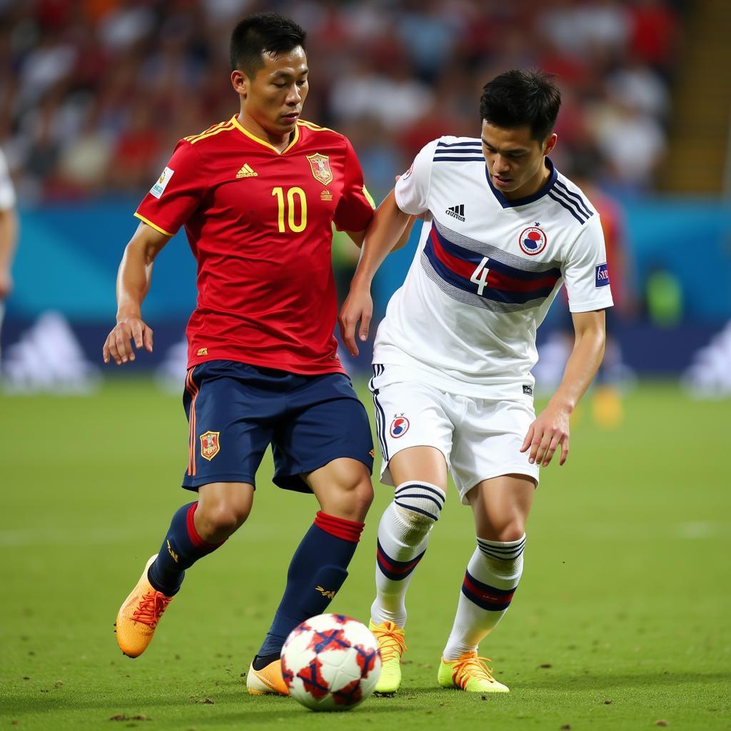 Son Heung-min đối đầu Gustavo Gomez