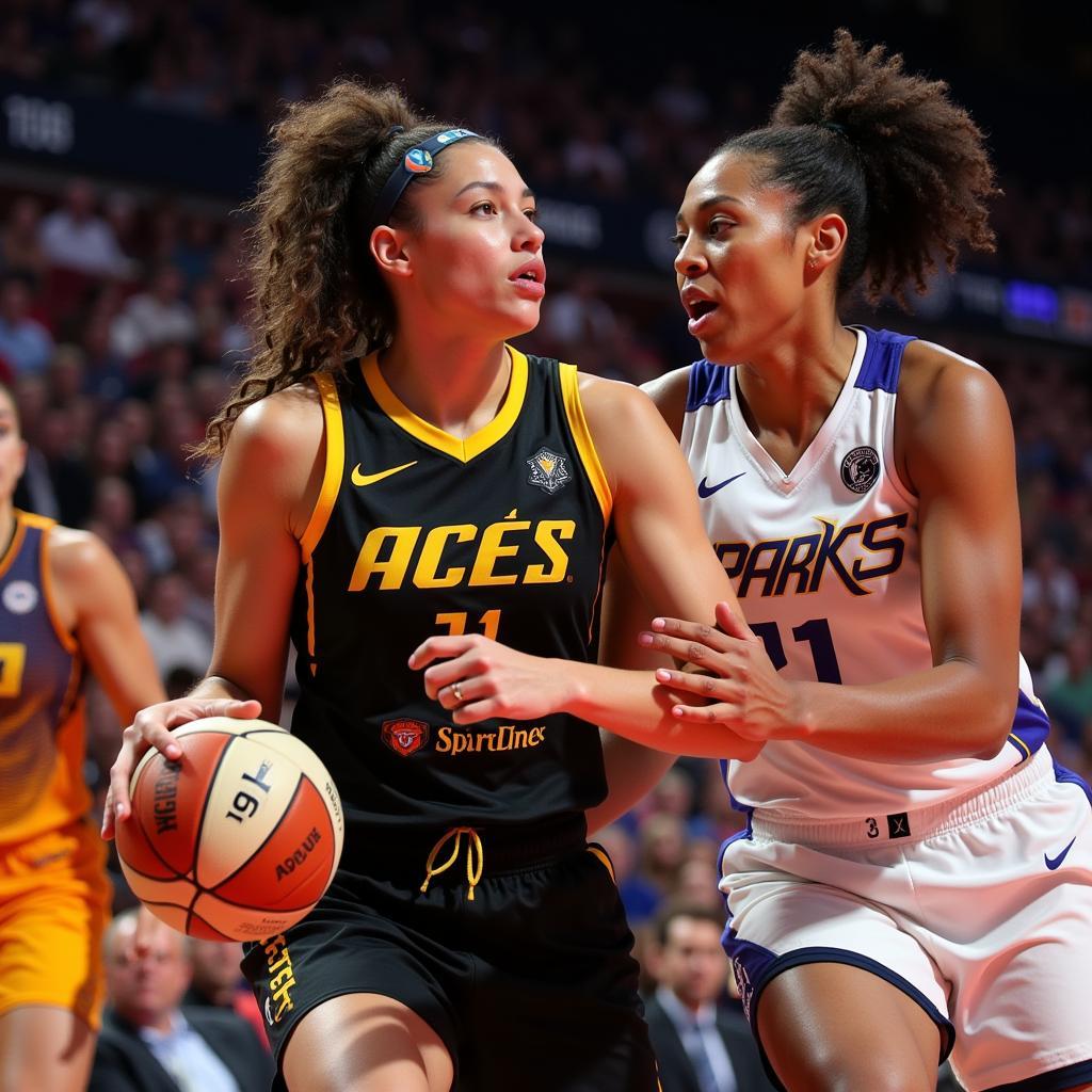 Los Angeles Sparks và Las Vegas Aces đối đầu trên sân