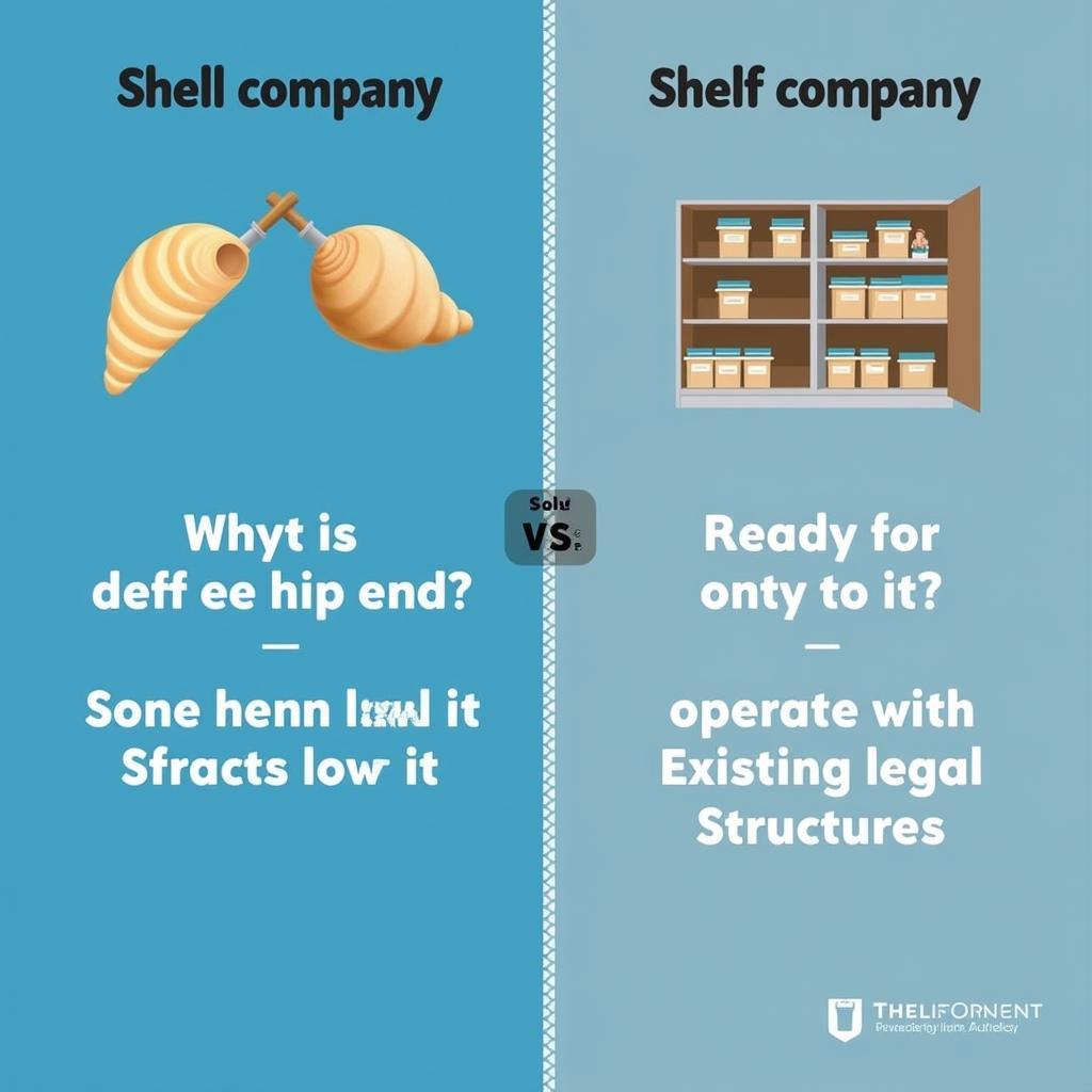 Sự khác biệt giữa Shell company và Shelf company