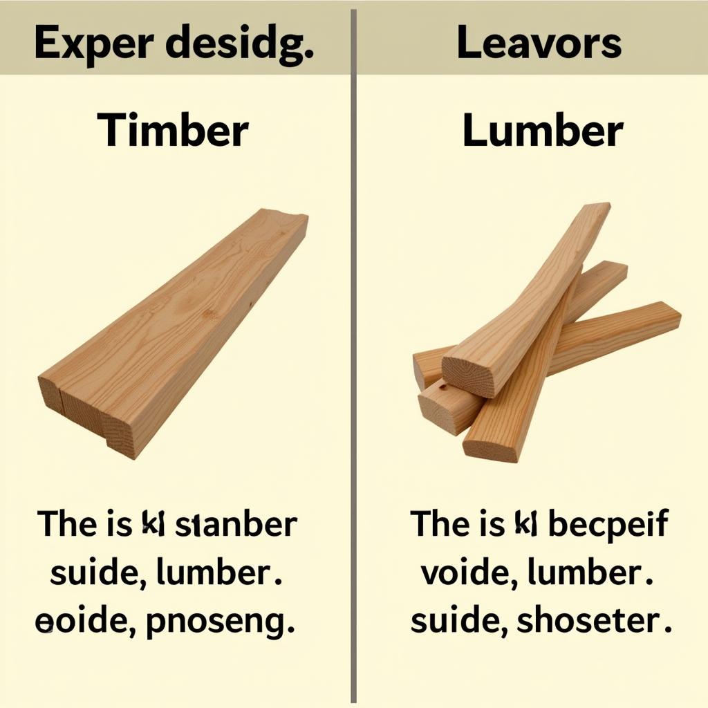 Sự khác biệt giữa Timber và Lumber