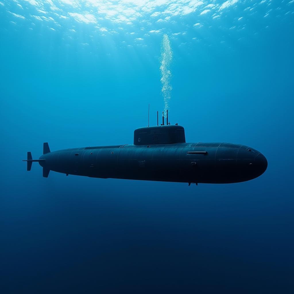 AIP submarine lặn sâu dưới lòng đại dương