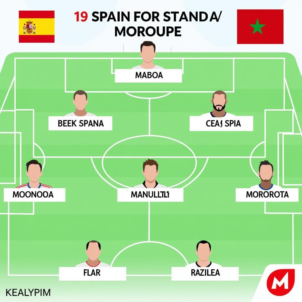 Tây Ban Nha vs Maroc đội hình dự kiến