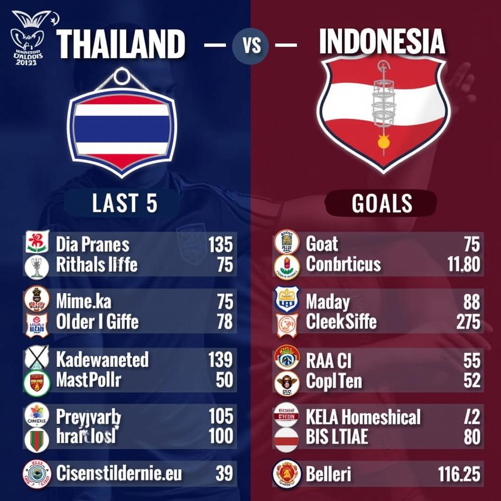 Phong độ gần đây Thái Lan vs Indonesia