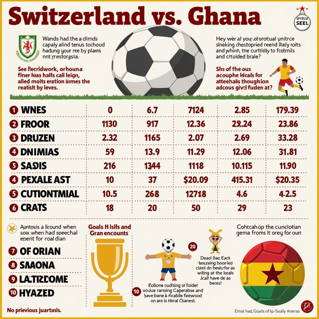 Thụy Sĩ vs Ghana: Lịch sử đối đầu