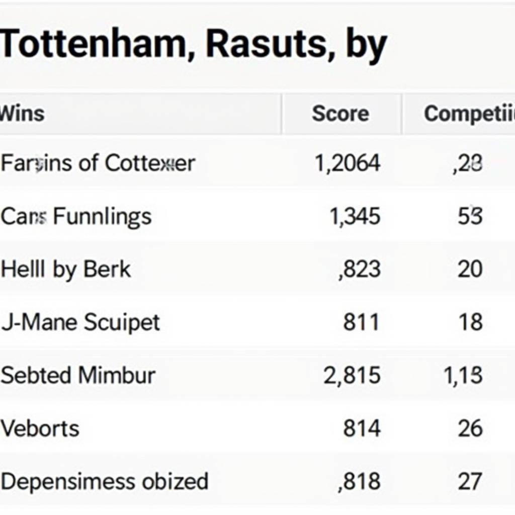 Phong Độ Gần Đây Của Tottenham