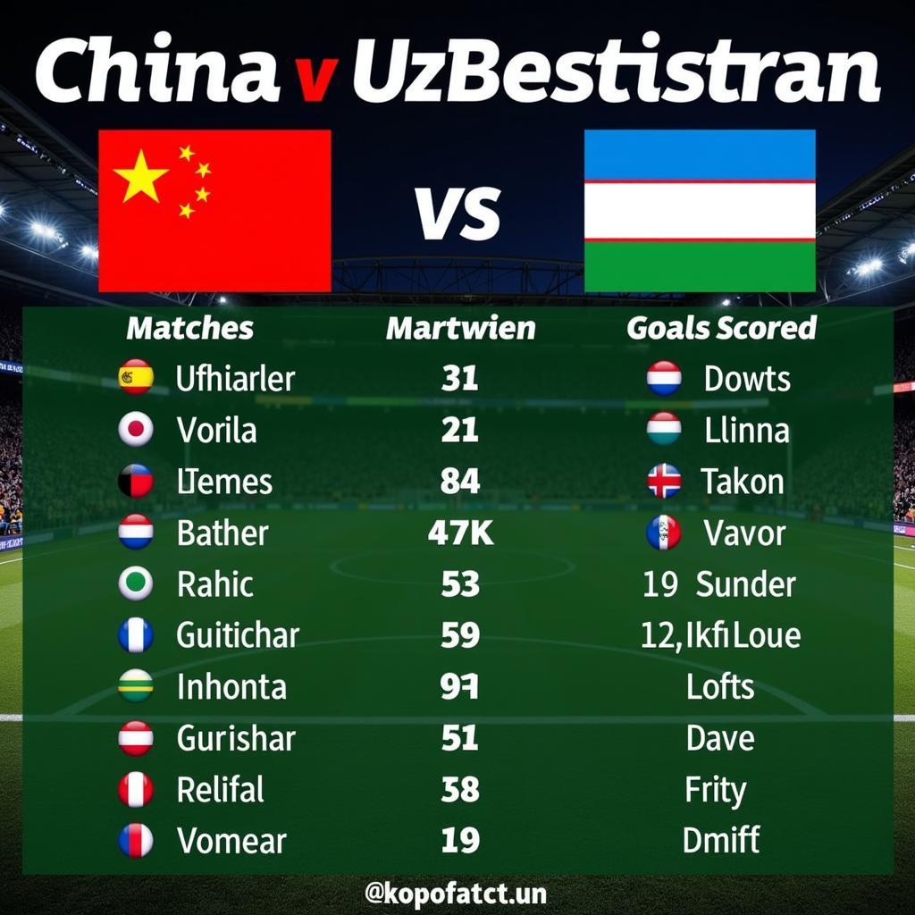 Lịch sử đối đầu Trung Quốc vs Uzbekistan