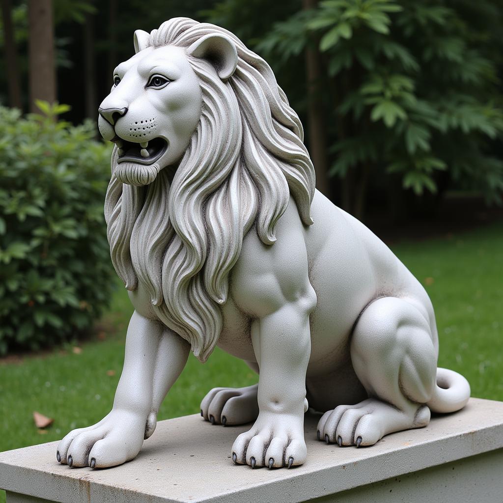 Modern Stone Lion Statue