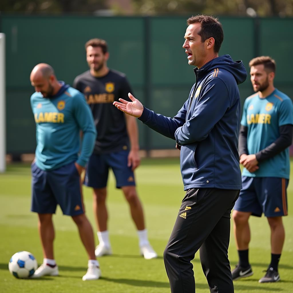 HLV Unai Emery chỉ đạo chiến thuật cho Villarreal