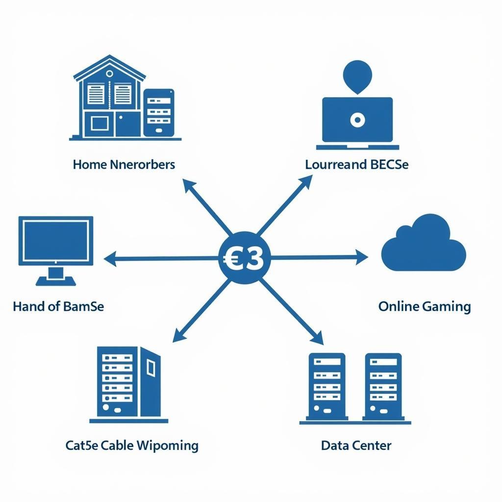 Ứng dụng của cáp Cat5, Cat5e và Cat6