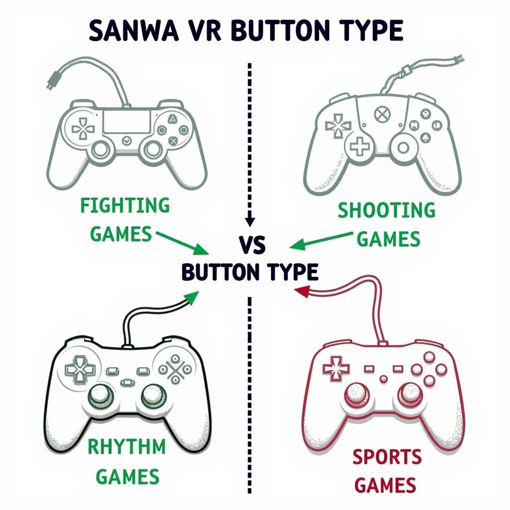 Ứng dụng của Sanwa và Seimitsu buttons cho từng thể loại game