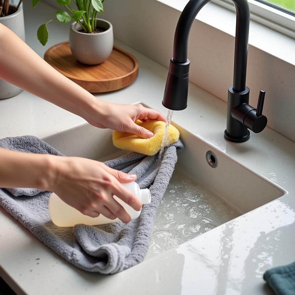 Cleaning Stone Kitchen Sink