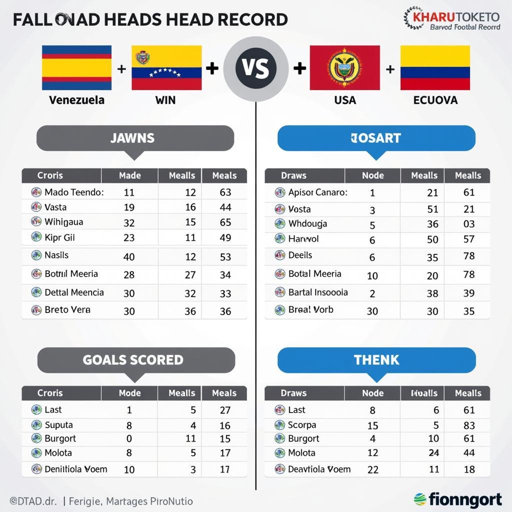 Lịch sử đối đầu Venezuela vs Ecuador