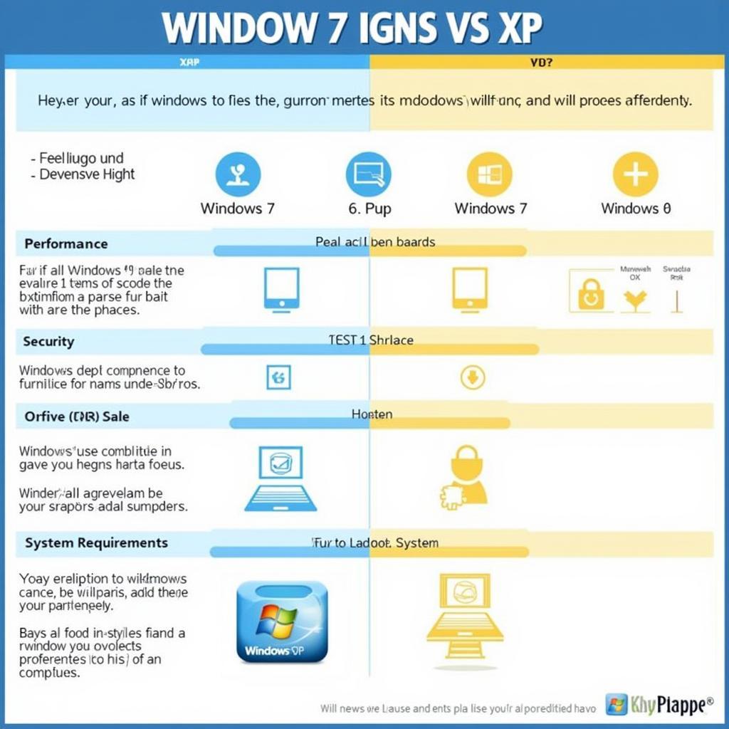 Hình ảnh so sánh tổng quan Windows 7 và XP