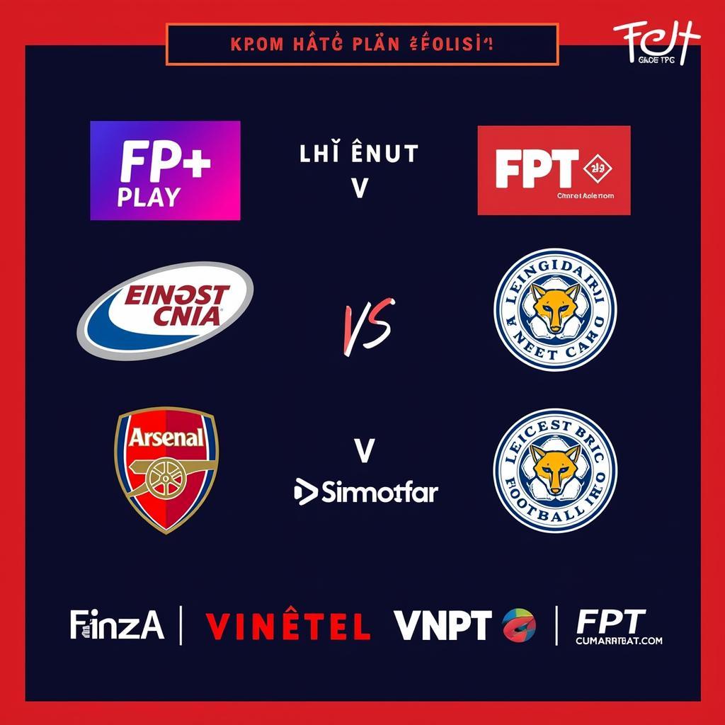 Các kênh xem trực tiếp Arsenal vs Leicester