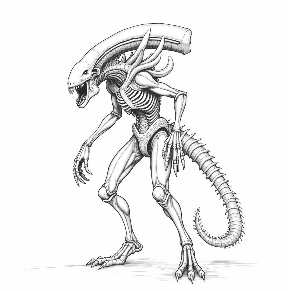 Xenomorph Anatomy Sketch