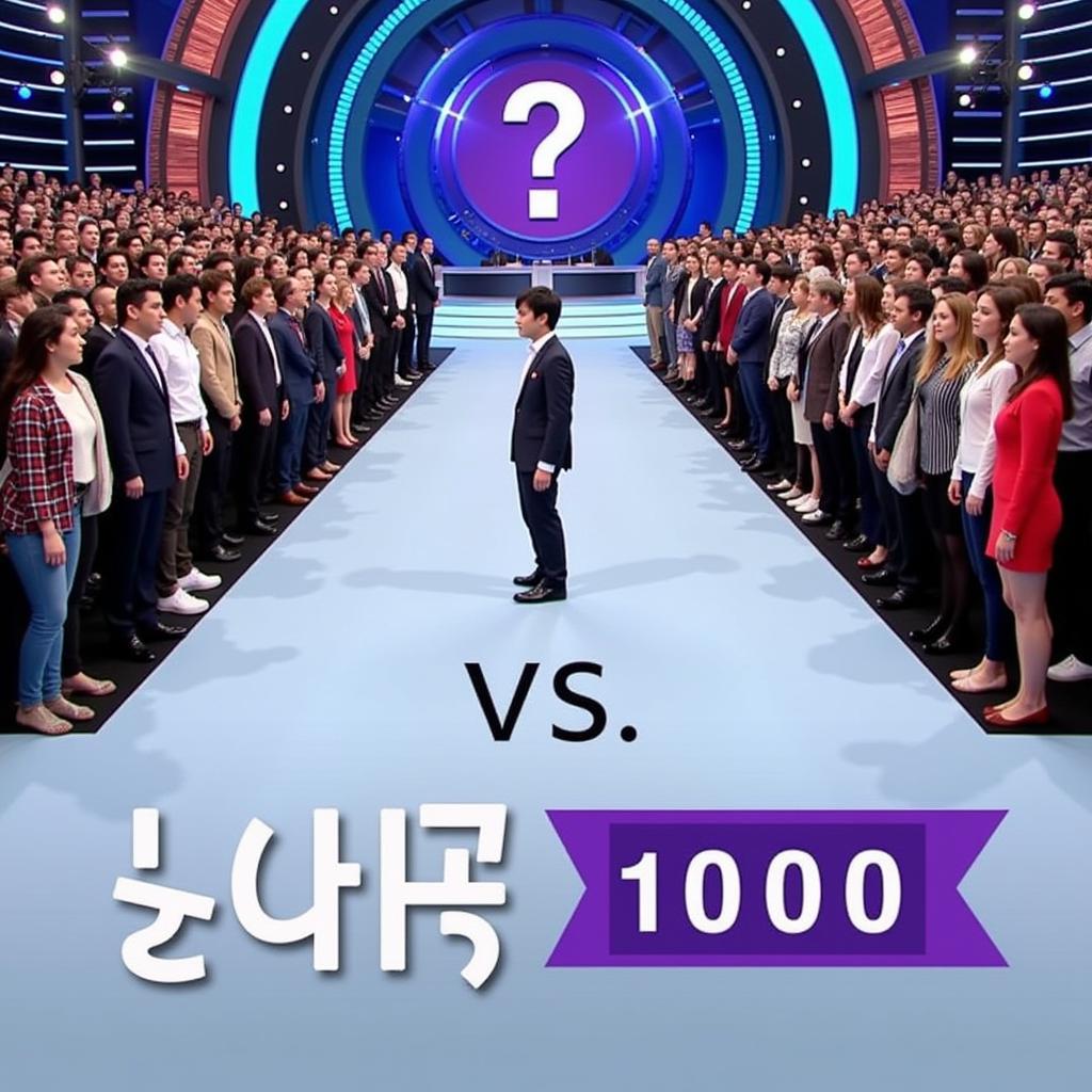 Hình ảnh minh họa format độc đáo của 1 vs 100 Korean 2017