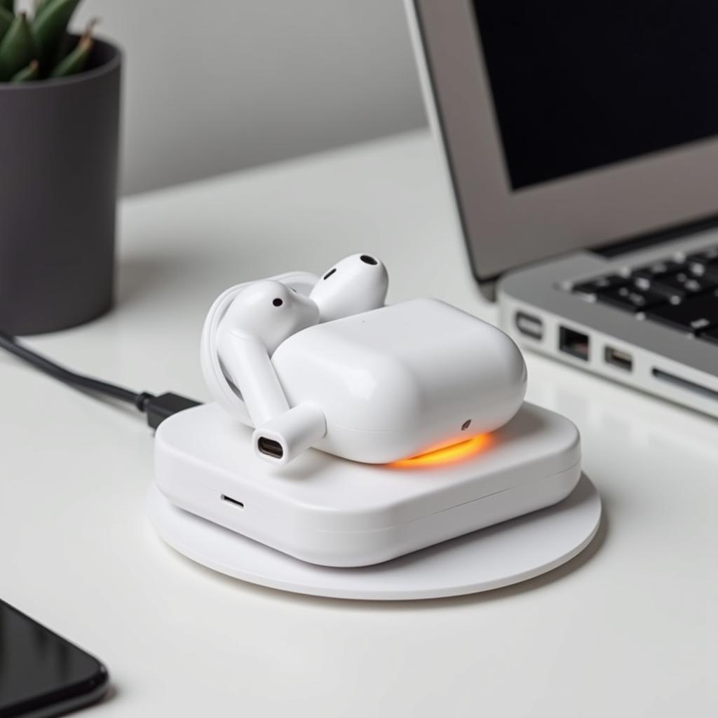 AirPods Wireless Charging Case in Action