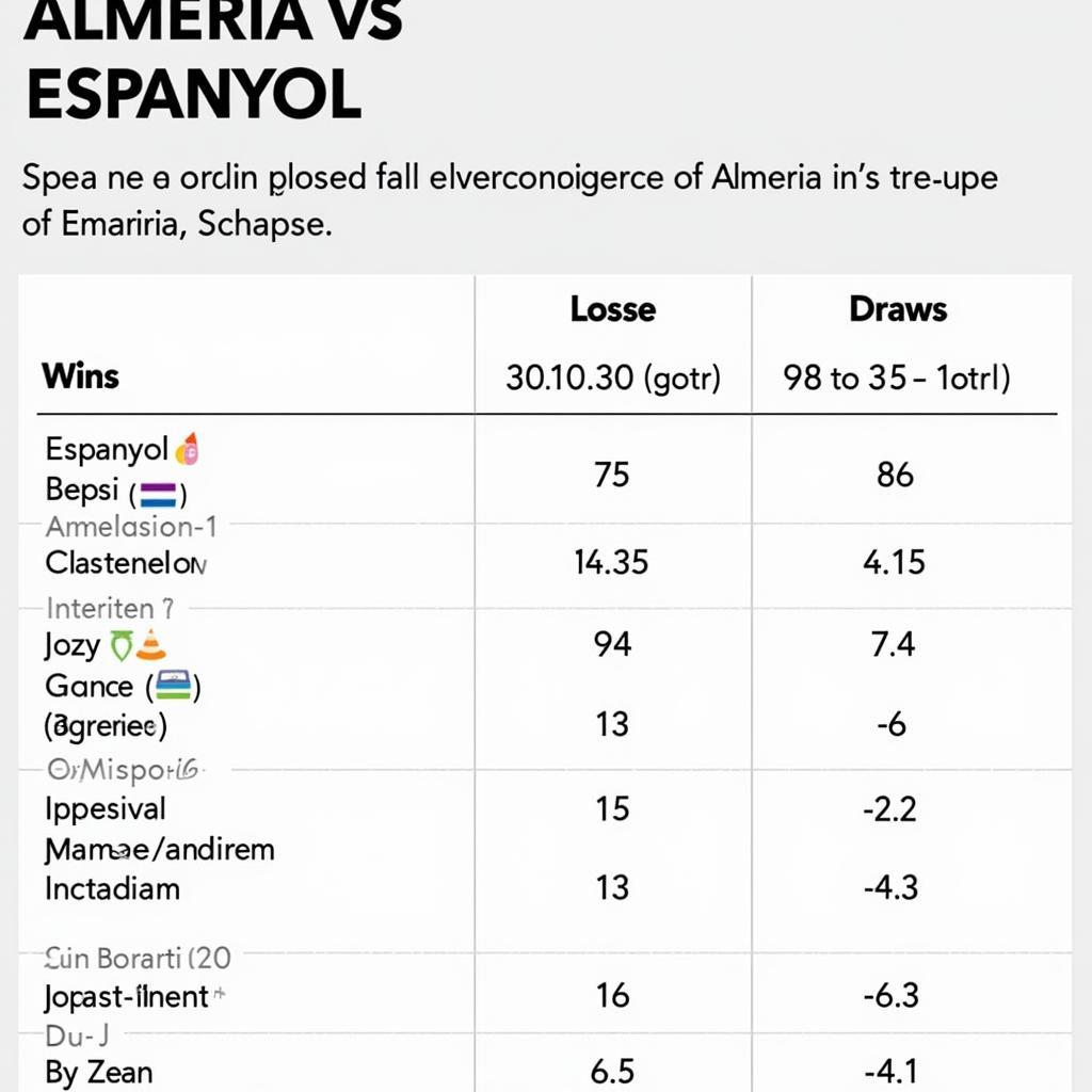 Phong độ gần đây của Almeria và Espanyol