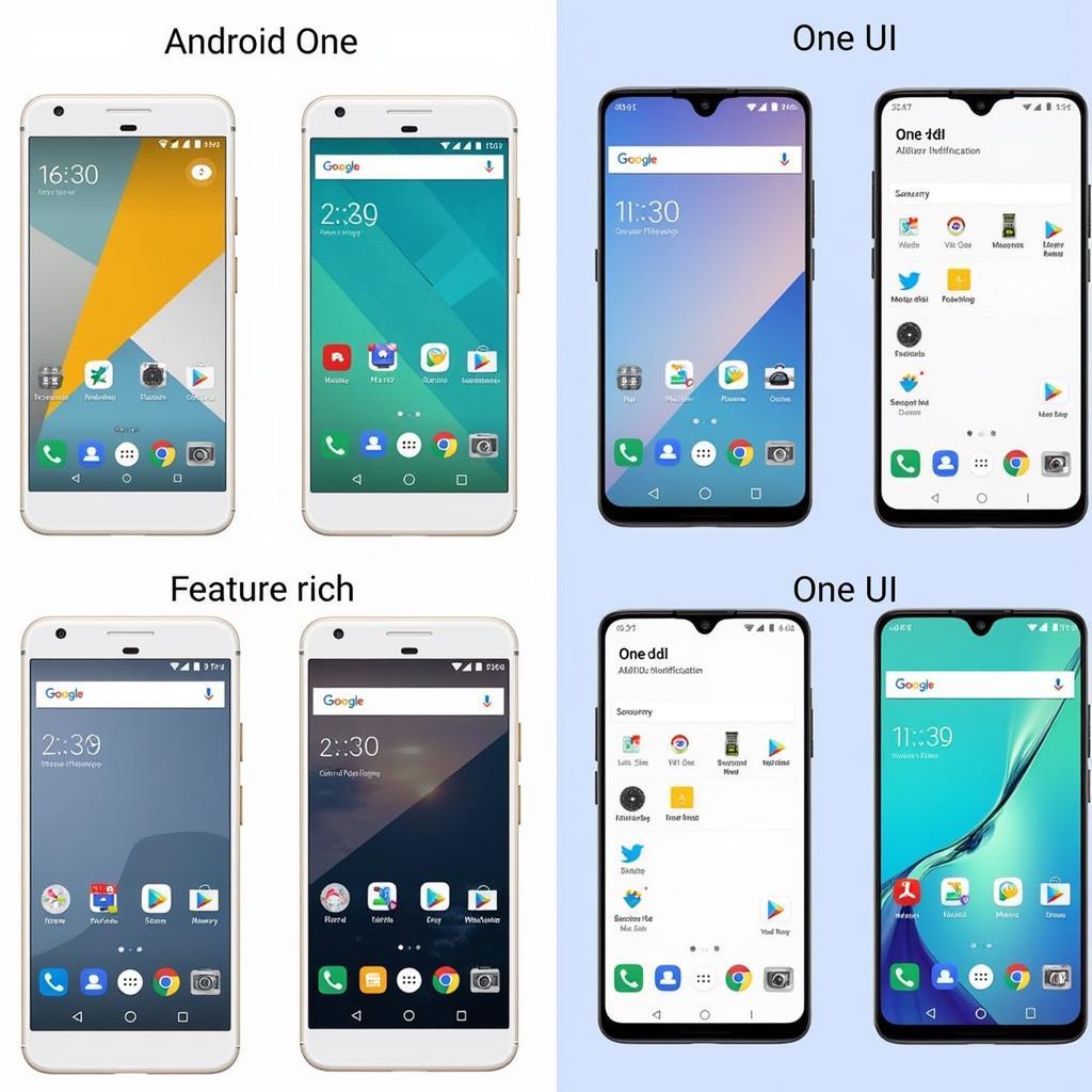 So sánh giao diện Android One và One UI