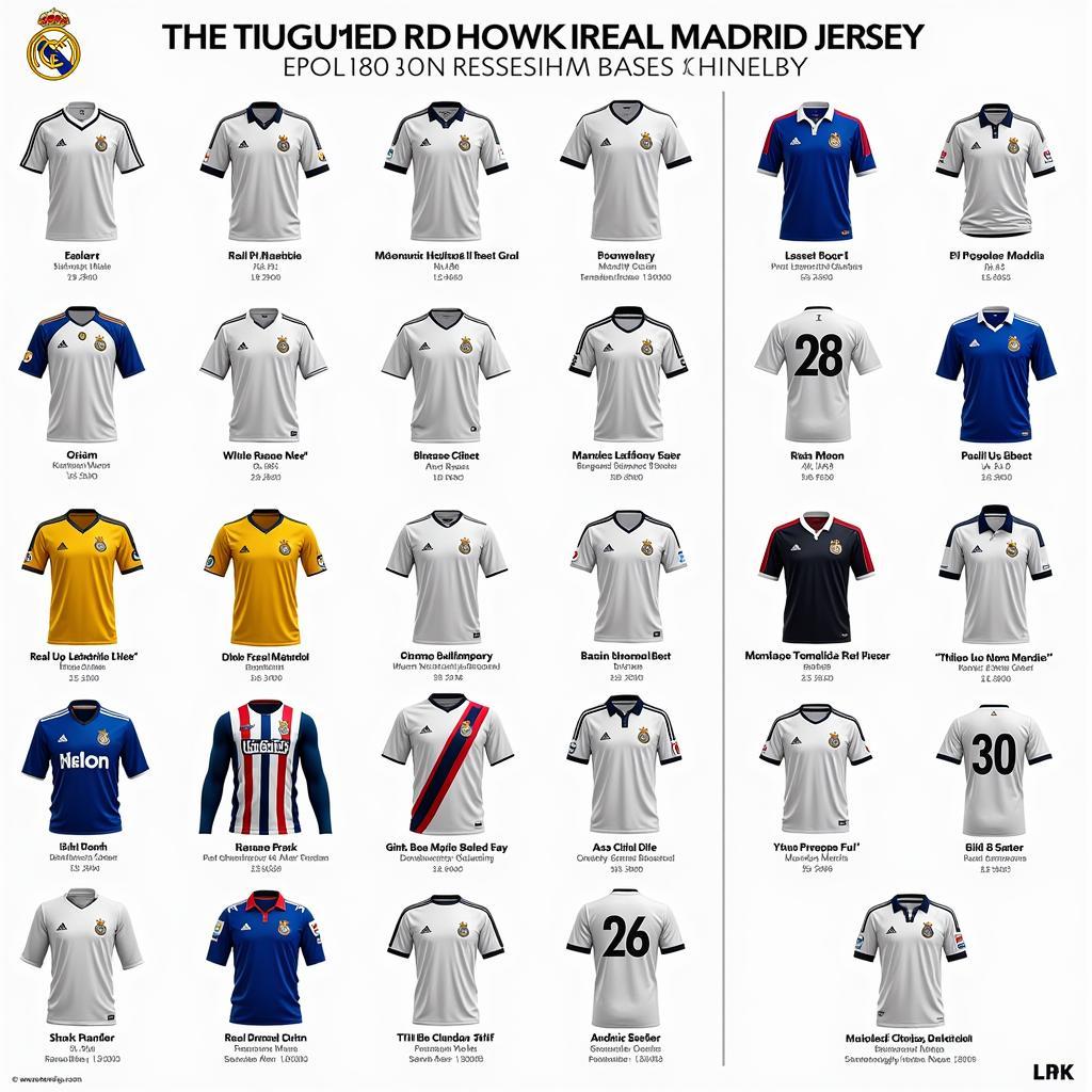 Áo đấu Real Madrid qua các thời kỳ