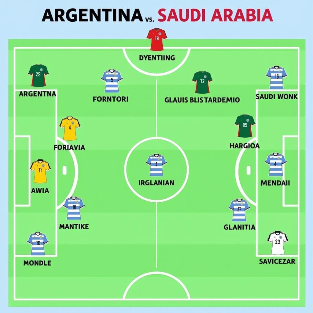 Argentina vs Saudi Arabia đội hình ra sân