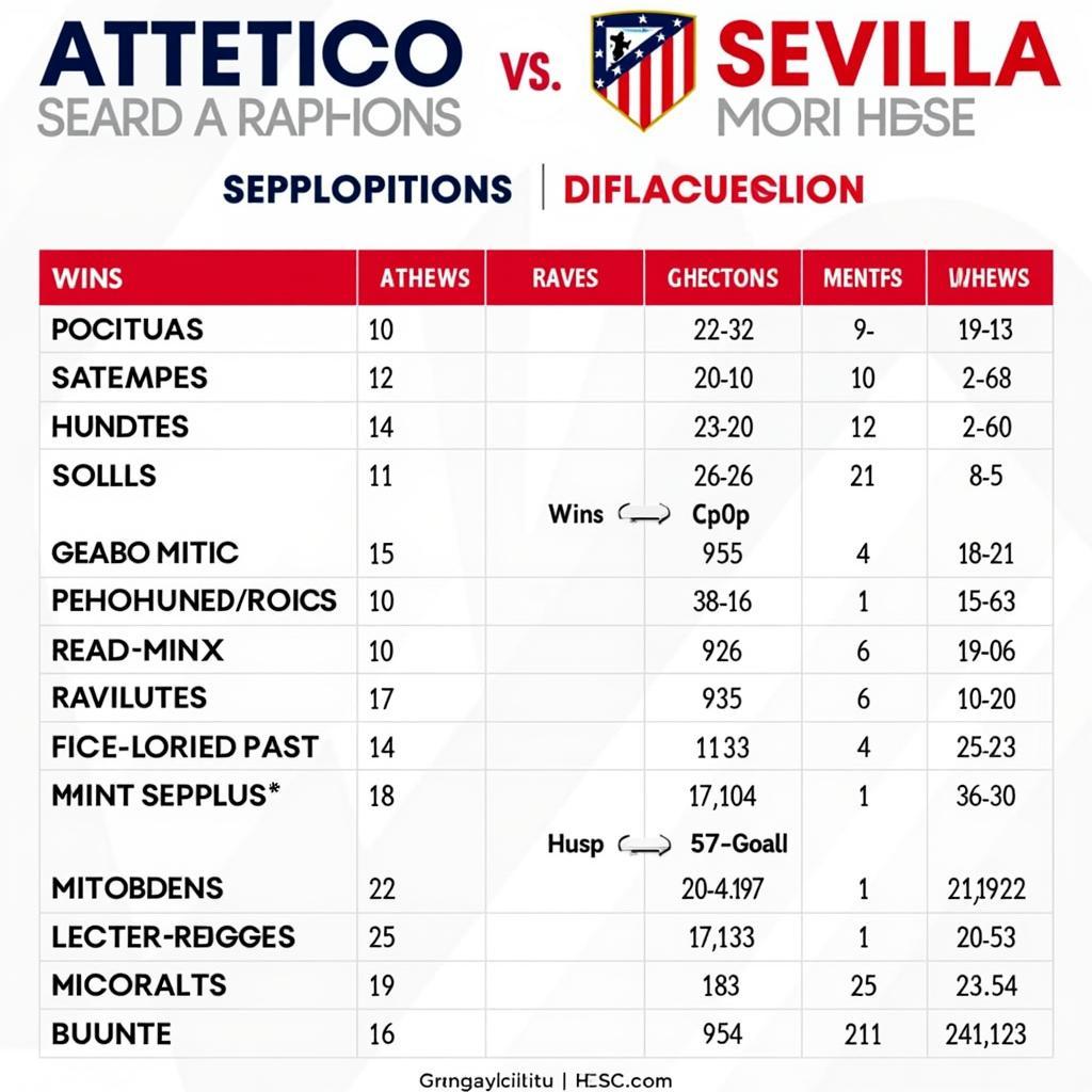 Lịch sử đối đầu Atletico Madrid vs Sevilla