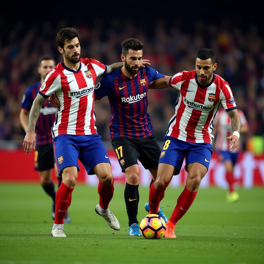 Atletico vs Barcelona kiên cường