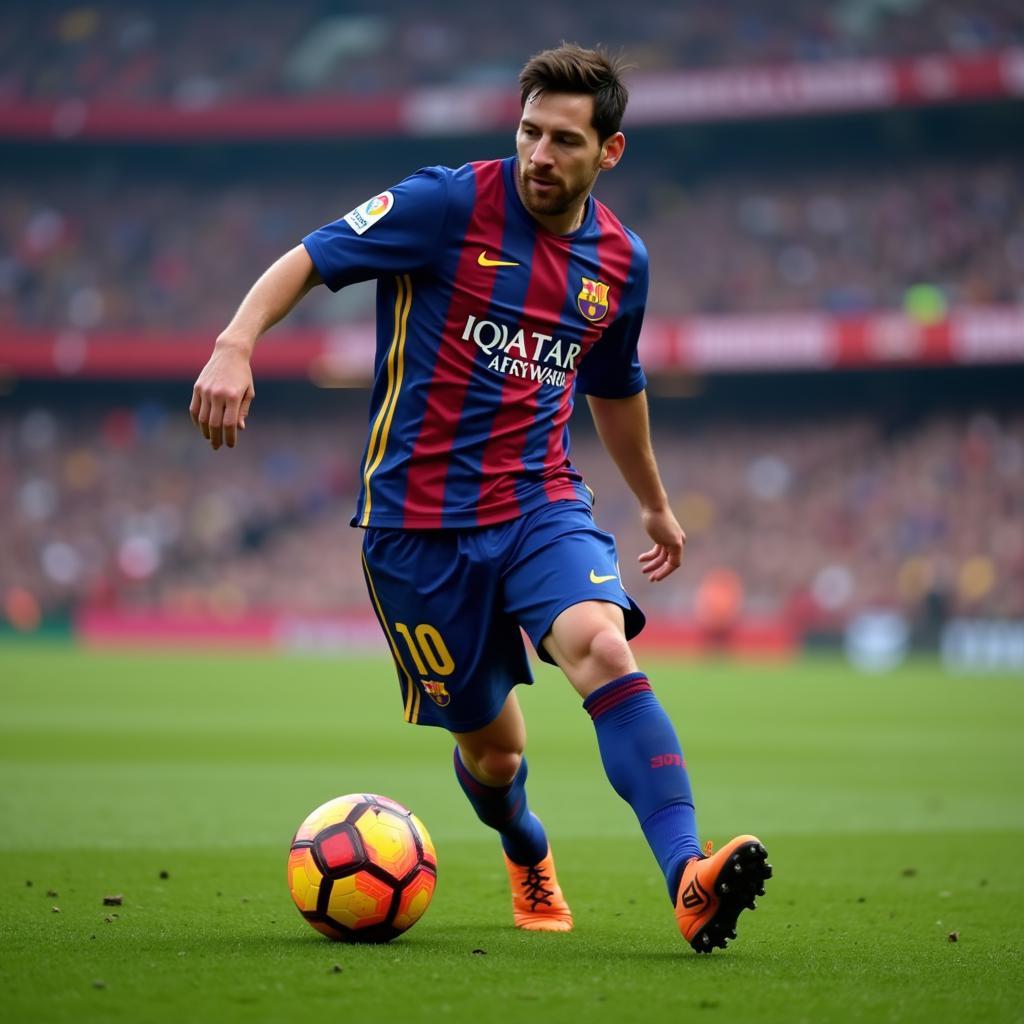 Background 3D bóng đá cầu thủ Messi