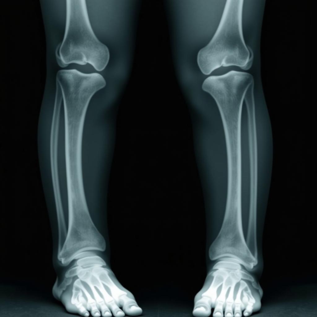 X-ray image showing Blount disease