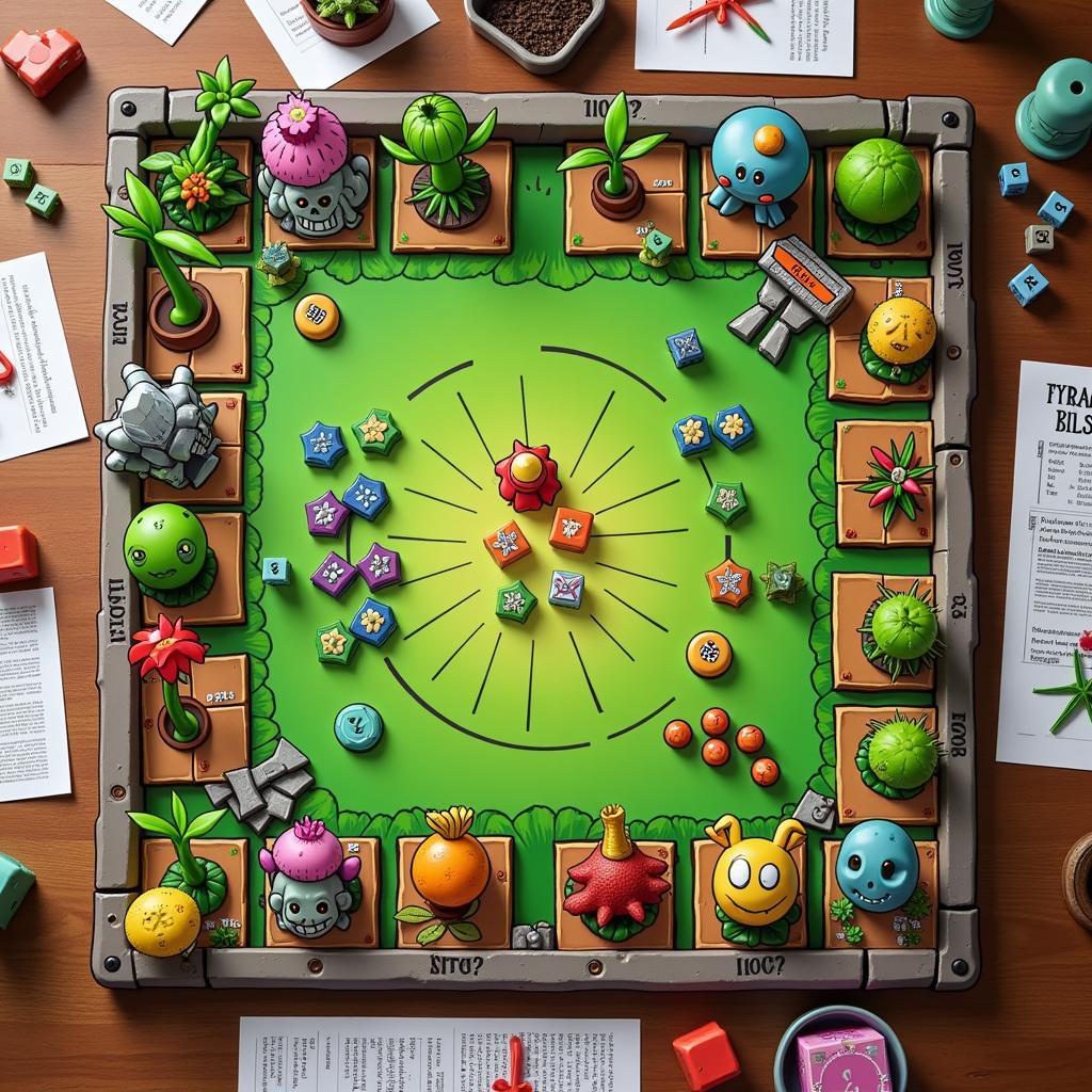 Board Game Plants vs Zombies Chiến Thuật