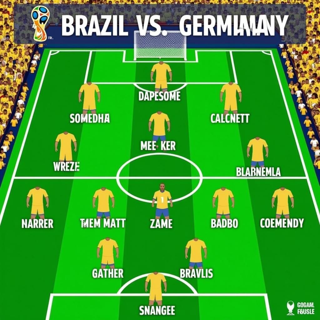 Đội hình ra sân Brazil vs Germany 2014