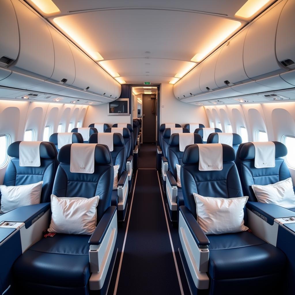 So sánh cabin của máy bay A350 và A380