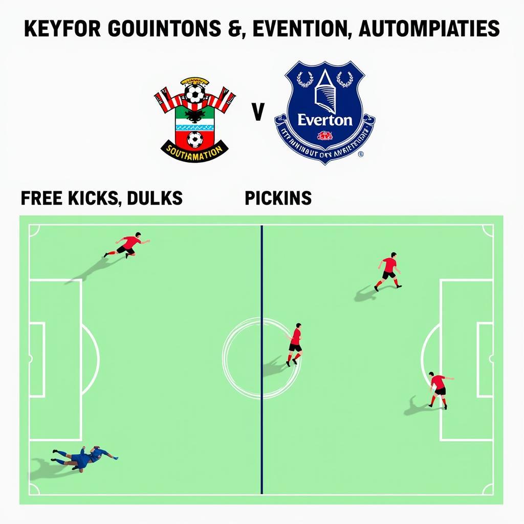 Các tình huống cố định Southampton vs Everton