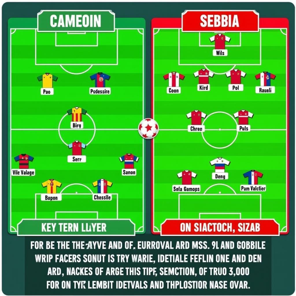 Đội hình Cameroon vs Serbia