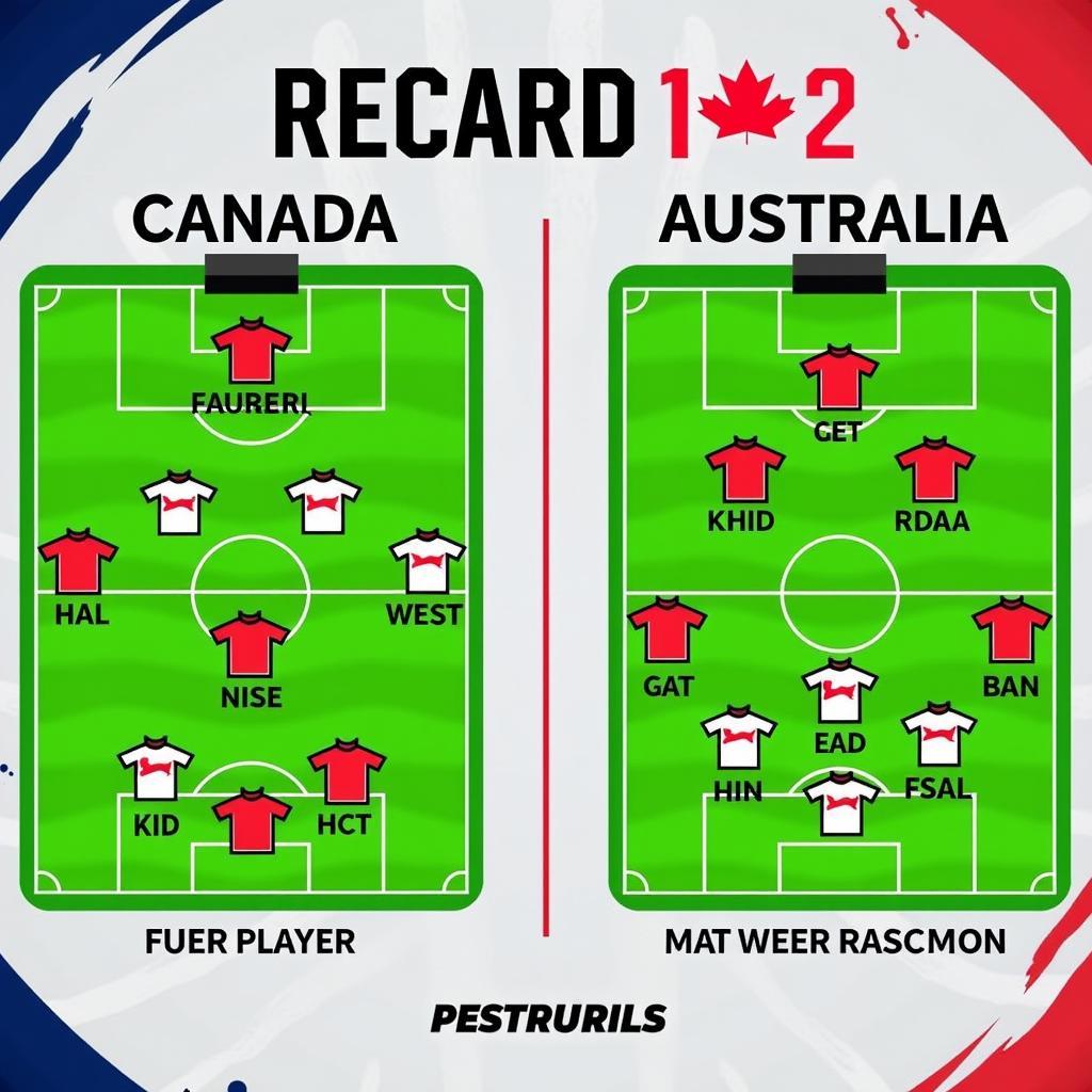 Đội hình Canada và Australia