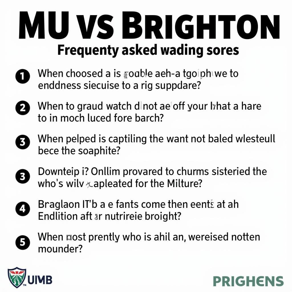 Câu hỏi thường gặp MU vs Brighton